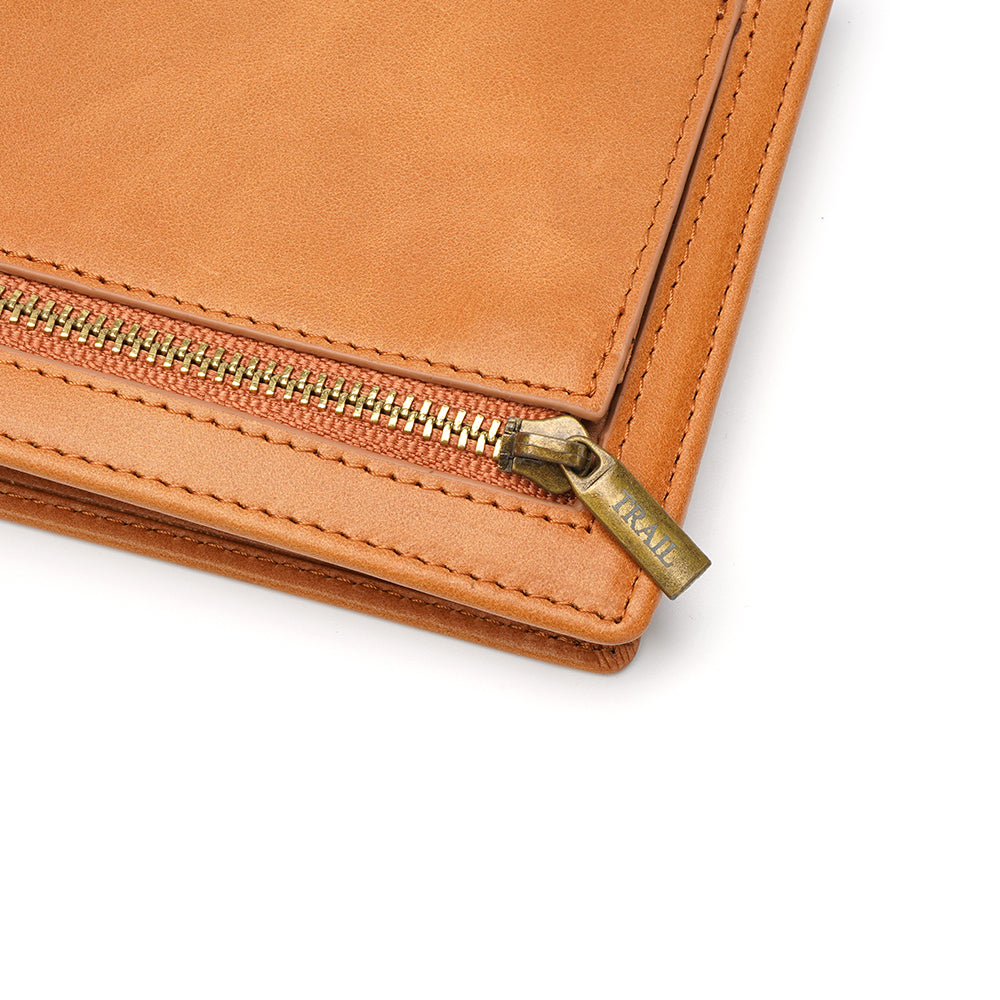 Men's Multi-Functional RFID Blocking Genuine Leather Slim Wallet - 10 Card Holders, Bifold, Gift Box