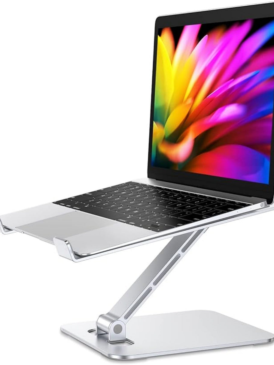 Laptop Stand Lap Desk, Ergonomic Foldable Computer Stand with Adjustable Height, Ventilated Aluminium Alloy Riser Compatible with MacBook Air, Pro, All 10-16" Laptops