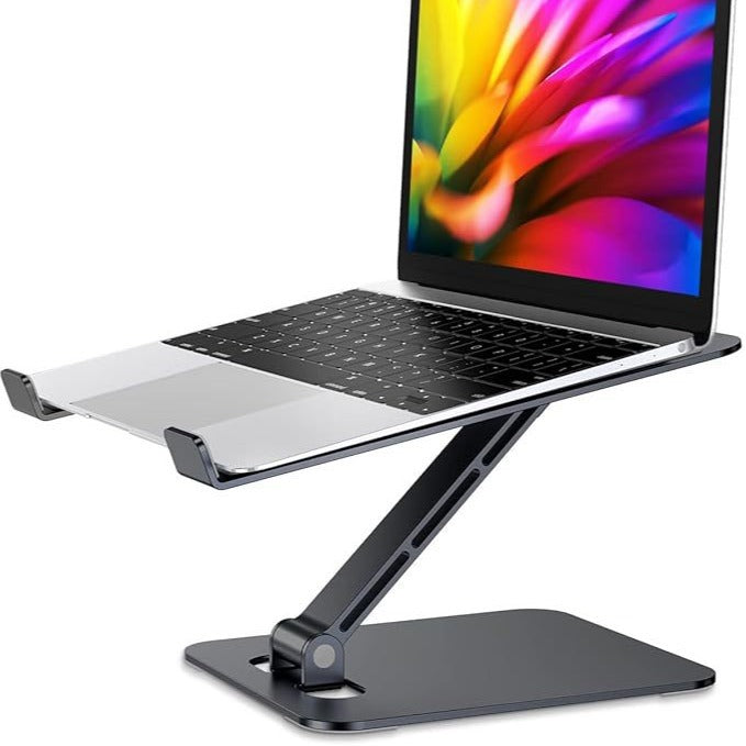 Laptop Stand Lap Desk, Ergonomic Foldable Computer Stand with Adjustable Height, Ventilated Aluminium Alloy Riser Compatible with MacBook Air, Pro, All 10-16" Laptops