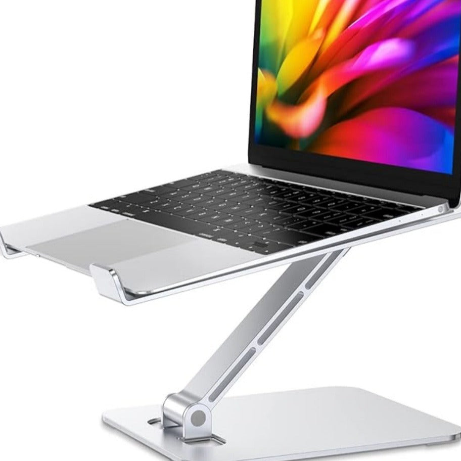 Laptop Stand Lap Desk, Ergonomic Foldable Computer Stand with Adjustable Height, Ventilated Aluminium Alloy Riser Compatible with MacBook Air, Pro, All 10-16" Laptops